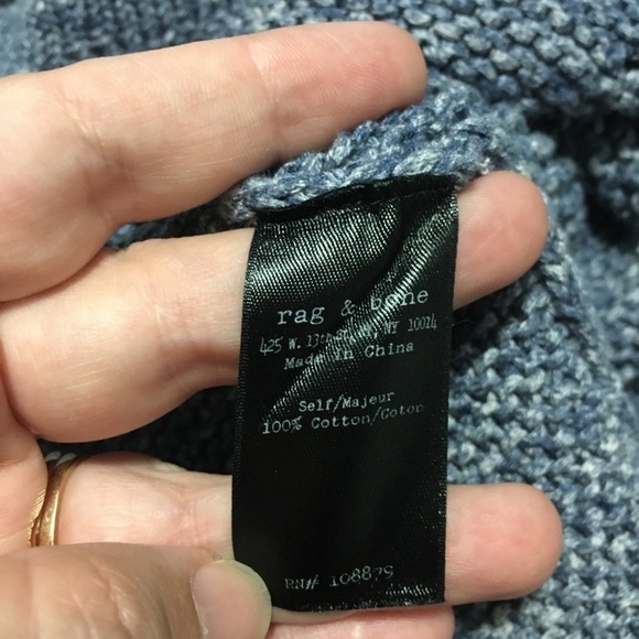 RAG & Bone Blue Knit Laurel Pullover Sweater - Picture 9 of 10